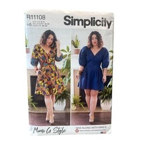 Simplicity Sewing Pattern R11108 Women 6-14 Multicolor Mimi G Wrap Dress